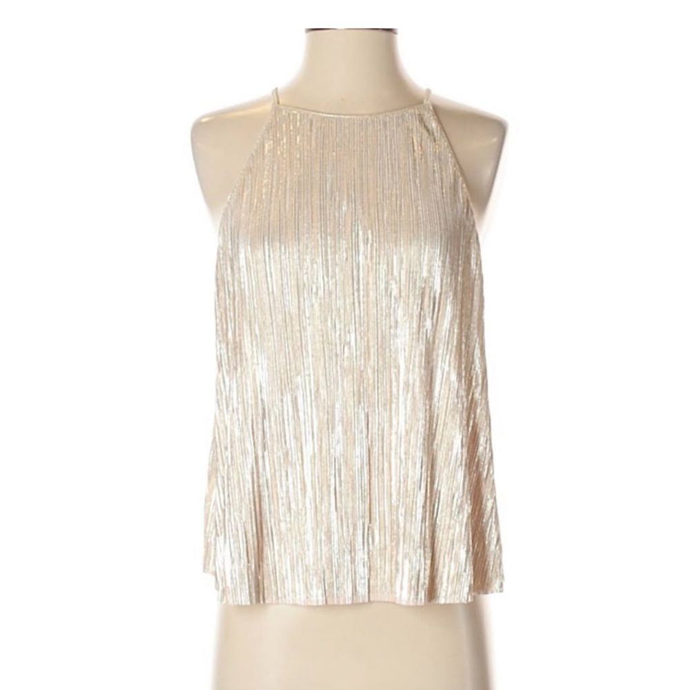 Lush silver sparkle backless tank top